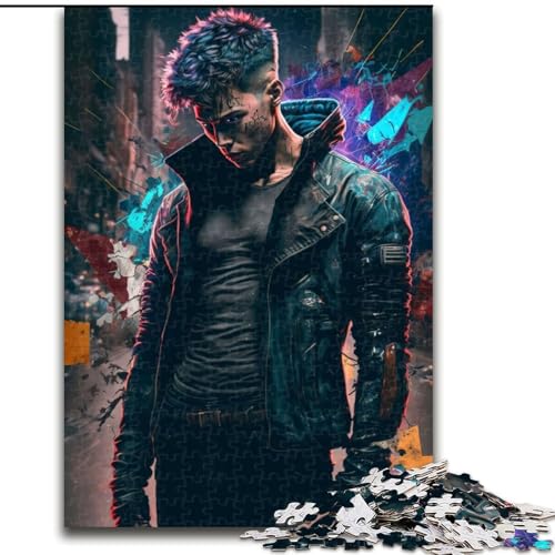 Puzzle 1000 Teile für Erwachsene, Held der Nacht, Puzzle aus Holz, Geschenkidee für die Feiertage, humorvolle Kunstwerke, detaillierte Kunstwerke, 1000 Teile(50x75cm) von LiJianXXR
