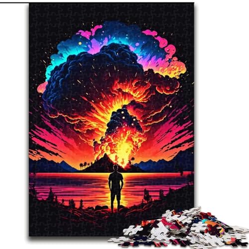 Puzzle 1000 Teile für Erwachsene, Himmel in Flammen, Puzzle aus Karton, Eltern, Partner, Freunde – ab 14 Jahren, 1000 Teile(26x38cm) von LiJianXXR