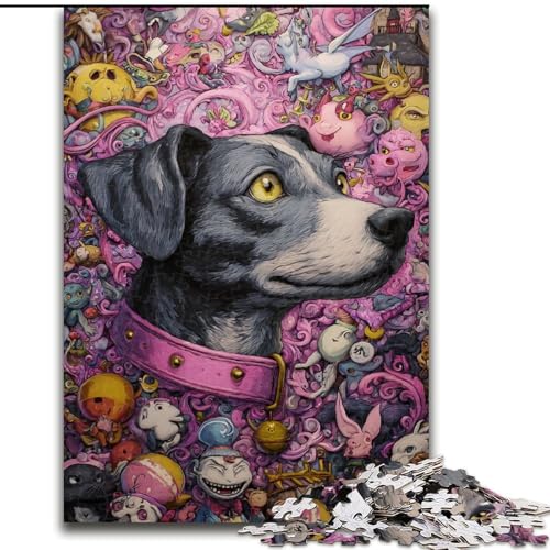 Puzzle 1000 Teile für Erwachsene, Hundekunst, für Erwachsene ab 14 Jahren, Lernspiel, Herausforderung, Spielzeug, Geschenk zum Geburtstag (Größe 50x75cm) von LiJianXXR