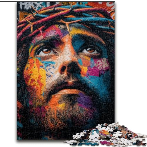 Puzzle 1000 Teile für Erwachsene, Jesus-Kunst, für Erwachsene ab 14 Jahren, Lernspiel, Herausforderung, Spielzeug, Geschenk zum Geburtstag (Größe 50x75cm) von LiJianXXR