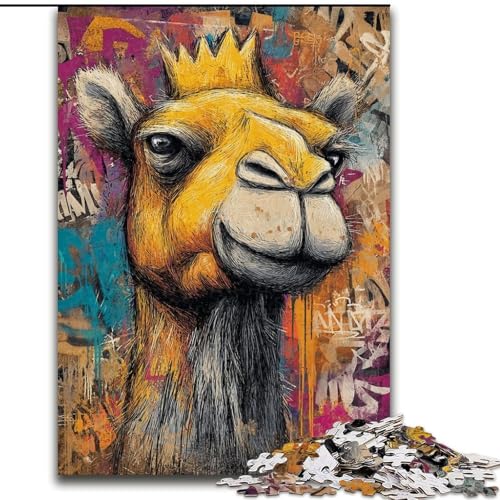 Puzzle 1000 Teile für Erwachsene, Kamelkunst, für Erwachsene ab 14 Jahren, Lernspiel, Herausforderung, Spielzeug, Geschenk zum Geburtstag (Größe 26x38cm) von LiJianXXR