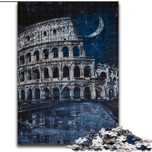 Puzzle 1000 Teile für Erwachsene, Kolosseum, Elefantenspielzeug, Denkspiel, Geburtstagsgeschenk, Geschenke, Wandkunst für Kinder ab 14 Jahren (Größe 50x75cm) von LiJianXXR