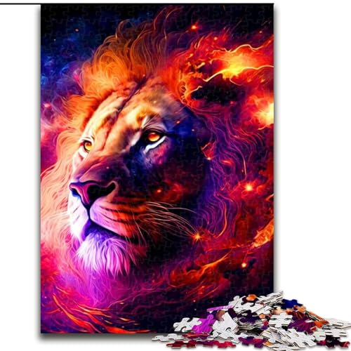 Puzzle 1000 Teile für Erwachsene, Löwe, aus Holz, Kinder ab 14 Jahren, 50x75cm, DIY-Kunstdekor von LiJianXXR