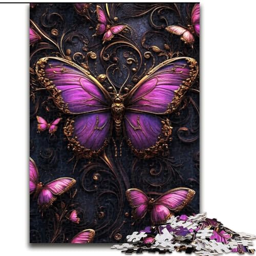 Puzzle 1000 Teile für Erwachsene, Magischer Schmetterling, Elefantenspielzeug, Denkspiel, Geburtstagsgeschenk, Geschenke, Wandkunst für Kinder ab 14 Jahren (Größe 50x75cm) von LiJianXXR