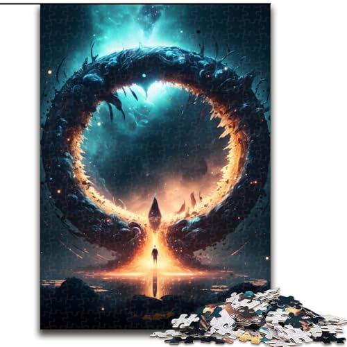 Puzzle 1000 Teile für Erwachsene, Multiversum-Portal, aus Holz, perfektes DIY-Kunstdekor oder Geburtstagsgeschenk, 50x75cm, Kunstwerk-Dekor, Intelligenzspielzeug für Indoor-Spiele mit der Familie von LiJianXXR