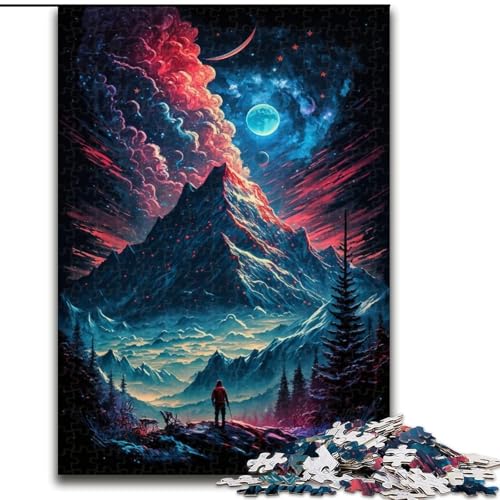 Puzzle 1000 Teile für Erwachsene, Mystischer Berggipfel, aus Holz, Kinder ab 14 Jahren, 50x75cm, DIY-Kunstdekor von LiJianXXR