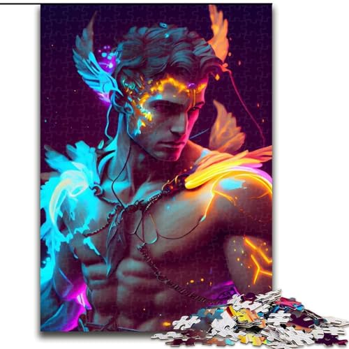 Puzzle 1000 Teile für Erwachsene, Neon-Hermes, aus Holz, lustiges Geschenk und Aktivität für Zuhause, 50x75cm, DIY-Kunstdekor Puzzle 1000 Teile für Erwachsene, Neon-Hermes, aus Holz, lustiges Geschenk und Aktivität für Zuhause, 50x75cm, DIY-Kunstdekor von LiJianXXR