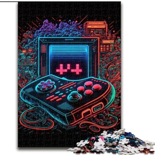 Puzzle 1000 Teile für Erwachsene, Neon-Spiel aus Holz, interaktives Familienspiel, geeignet für Kinder ab 14 Jahren, 50x75cm, für interaktives Familienspiel von LiJianXXR