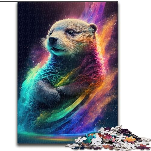 Puzzle 1000 Teile für Erwachsene, Otter-Neon-Puzzle aus Karton, für Teenager und Jugendliche, ideales Geburtstags, 1000 Teile(26x38cm) von LiJianXXR