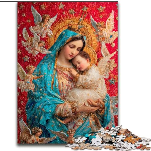 Puzzle 1000 Teile für Erwachsene, Porträt von Maria, der Mutter, für Kinder ab 14 Jahren, Lernspiel, Herausforderung, Spielzeug, Geschenk zum Geburtstag (Größe 50x75cm) von LiJianXXR