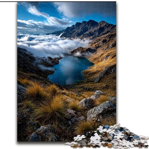 Puzzle 1000 Teile für Erwachsene, Schöne Berge und Seen, Elefantenspielzeug, Denkspiel, Geburtstagsgeschenk, Geschenke, Wandkunst für Kinder ab 14 Jahren (Größe 50x75cm) von LiJianXXR