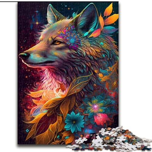 Puzzle 1000 Teile für Erwachsene, Spirit Wolf Puzzle aus Karton, Denkspiel für Teenager, 1000 Teile(26x38cm) von LiJianXXR