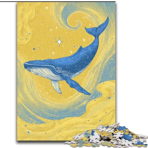 Puzzle 1000 Teile für Erwachsene, Wal, für Kinder ab 14 Jahren, jedes Teil ist einzigartig – lustiges und herausforderndes Spiel für die ganze Familie, tolles Geschenk (Größe 50x75cm) von LiJianXXR