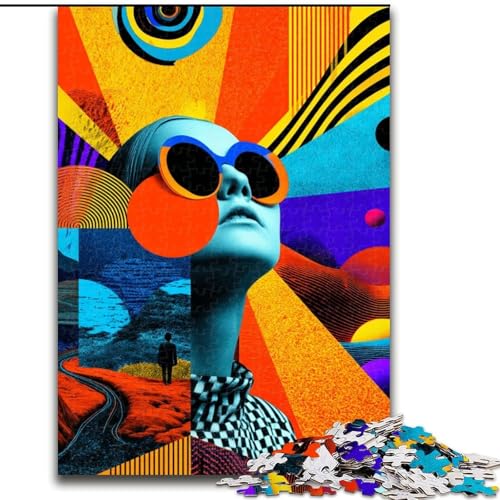 Puzzle 1000 Teile für Erwachsene, abstrakte Frau, für Erwachsene ab 14 Jahren, Lernspiel, Herausforderung, Spielzeug, Geschenk zum Geburtstag (Größe 26x38cm) von LiJianXXR