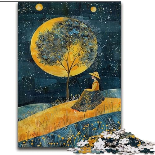 Puzzle 1000 Teile für Erwachsene, hübsche Frau, Elefantenspielzeug, intellektuelles Spiel, Geburtstagsgeschenk, Geschenke, Wandkunst für Kinder ab 14 Jahren (Größe 26x38cm) von LiJianXXR