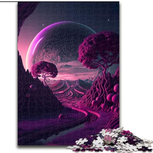 Puzzle 1000 Teile für Erwachsene, kosmische Landschaftspuzzles aus Holz, Geschenkidee für die Feiertage, humorvolle Kunstwerke, detaillierte Kunstwerke, 1000 Stück(50x75cm) von LiJianXXR