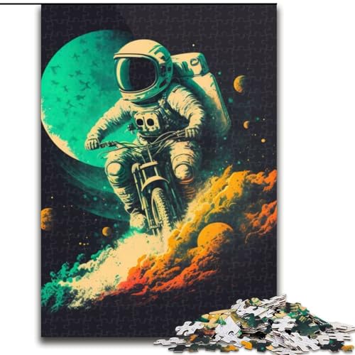 Puzzle 1000 Teile für Erwachsene, lustiges Astronauten- und Motorpuzzle aus Holz, Denkspiel, interaktives Familienspiel, geeignet für Kinder ab 14 Jahren, 1000 Teile(50x75cm) von LiJianXXR