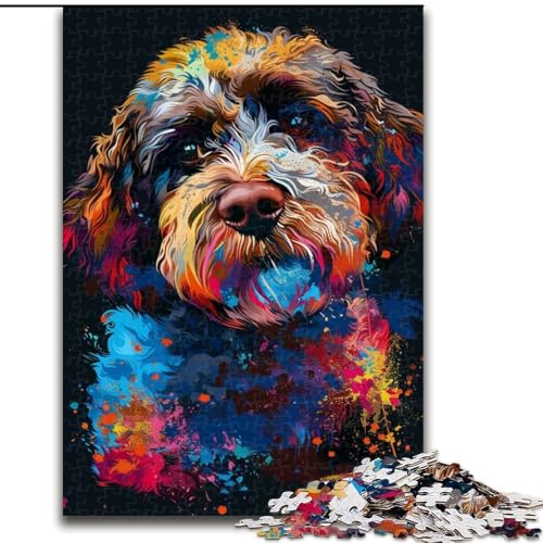 Puzzle 1000 Teile für Erwachsene,Lagotto Romagnolo-Hundekunst aus Holz,lustiges Geschenk und Aktivität für zu Hause,Denksportaufgabe,Spiel für Erwachsene,interaktive Aktivität für die ganze Familie von LiJianXXR