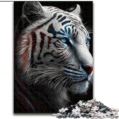 Puzzle 1000 Teile für Erwachsene,inspirierender weißer Tiger aus Holz,perfekte DIY-Kunstdekoration oder Geburtstagsgeschenk,50x75cm,Aktivität für Erwachsene und Familien,DIY-Heimdekorationsgeschenk Puzzle 1000 Teile für Erwachsene,inspirierender weißer Tiger aus Holz,perfekte DIY-Kunstdekoration oder Geburtstagsgeschenk,50x75cm,Aktivität für Erwachsene und Familien,DIY-Heimdekorationsgeschenk von LiJianXXR