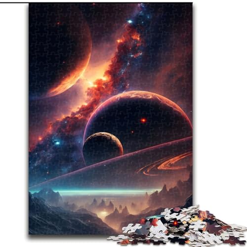 Puzzle 1000 Teile für Erwachsene,wunderschöne Weltraumlandschaft aus Holz,lustiges Geschenk und Aktivität für zu Hause,Denksportaufgabe,Spiel für Erwachsene,interaktive Aktivität für die ganze Familie von LiJianXXR