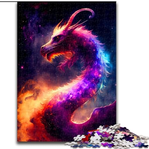 Puzzle 1000 Teile für Erwachsene Drachenpuzzle aus Holz, schwieriges Denkspiel für Teenager, 1000 Teile(50x75cm) von LiJianXXR