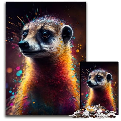 Puzzle 1000 Teile für Erwachsene Fantasy-Erdmännchen Schwierige Puzzles für Erwachsene Teenager, Paare und Freunde zum Geburtstag, Weihnachten 26x38cm/10,23x14,96 Zoll von LiJianXXR