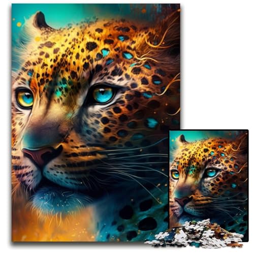 Puzzle 1000 Teile für Erwachsene Fantasy Leopard Schwierige Puzzles für Erwachsene Teenager, Paare und Freunde zum Geburtstag, Weihnachten 50x75cm/19,68x29,52 Zoll von LiJianXXR