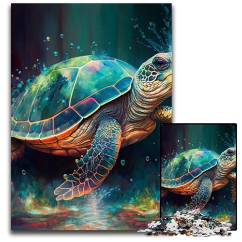 Puzzle 1000 Teile für Erwachsene Fantasy Turtle Schwierige Puzzles für Erwachsene Teenager, Paare und Freunde zum Geburtstag, Weihnachten 26x38cm/10,23x14,96 Zoll von LiJianXXR