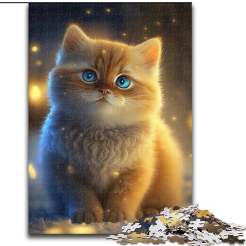 Puzzle 1000 Teile für Erwachsene MKätzchen im Schnee, Puzzle aus Karton, Denkspiel, interaktives Familienspiel, geeignet für Kinder ab 14 Jahren, 1000 Teile(26x38cm) von LiJianXXR