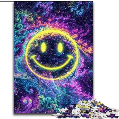 Puzzle 1000 Teile für Erwachsene Smiley, für Erwachsene ab 14 Jahren, Lernspiel, Herausforderung, Spielzeug, Geschenk zum Geburtstag (Größe 26x38cm) von LiJianXXR