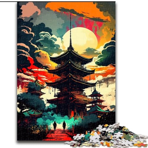 Puzzle 1000 Teile für Erwachsene im japanischen Stil aus Holz, Geschenk für Männer und Frauen, Alltag und besondere Anlässe, 50x75cm, herausfordernd und unterhaltsam, Familienaktivität von LiJianXXR