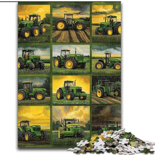 Puzzle 1000 Teile für Jugendliche, Collage mit landwirtschaftlichen Geräten und Traktoren, für 14+, anspruchsvolles Spiel als Geschenk für die ganze Familie und Freunde (Größe 50x75cm) von LiJianXXR