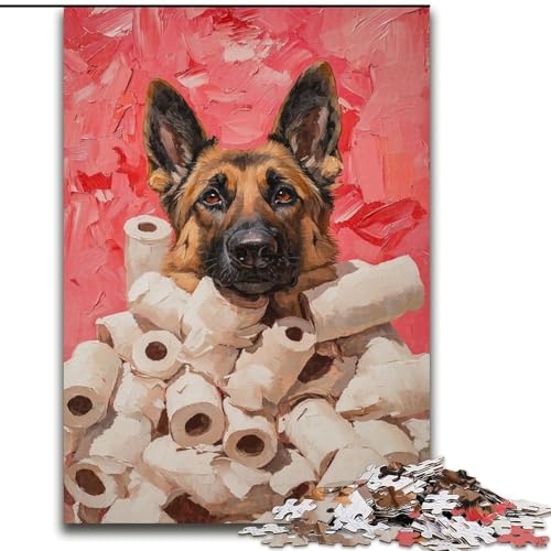 Puzzle 1000 Teile für Jugendliche, Hunde und Toilettenpapier, für und ab 14 Jahren, pädagogisches Lernspielzeug, Familienspiele, Geburtstagsgeschenk (Größe 50x75cm) von LiJianXXR