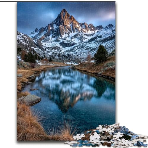 Puzzle 1000 Teile für Jugendliche, Wunderschöne Berge und Seen, für 14+, anspruchsvolles Spiel als Geschenk für die ganze Familie und Freunde (Größe 26x38cm) von LiJianXXR