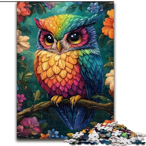 Puzzle 1000 Teile für Jugendliche, süße kleine Eule, für und ab 14 Jahren, pädagogisches Lernspielzeug, Familienspiele, Geburtstagsgeschenk (Größe 50x75cm) von LiJianXXR