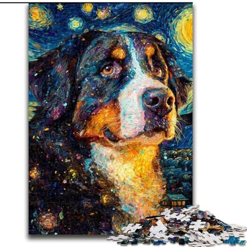 Puzzle 1000 Teile für Jugendliche Berner Sennenhund, für 14+ Anspruchsvolles Spiel als Geschenk für die ganze Familie und Freunde (Größe 26x38cm) von LiJianXXR