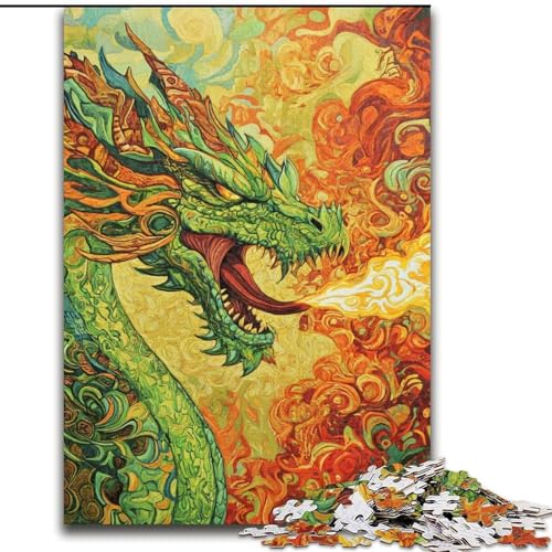 Puzzle 1000 Teile für Jugendliche Magischer Drache, für und ab 14 Jahren Pädagogisches Lernspielzeug Familienspiele Geburtstagsgeschenk (Größe 50x75cm) von LiJianXXR