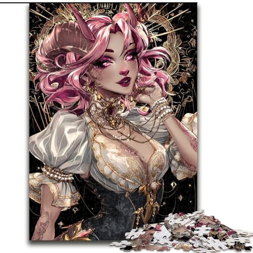 Puzzle 1000 Teile für Teenager, Anime-Dämonenmädchen, für und ab 14 Jahren, pädagogisches Lernspielzeug, Familienspiele, Geburtstagsgeschenk (Größe 26x38cm) von LiJianXXR