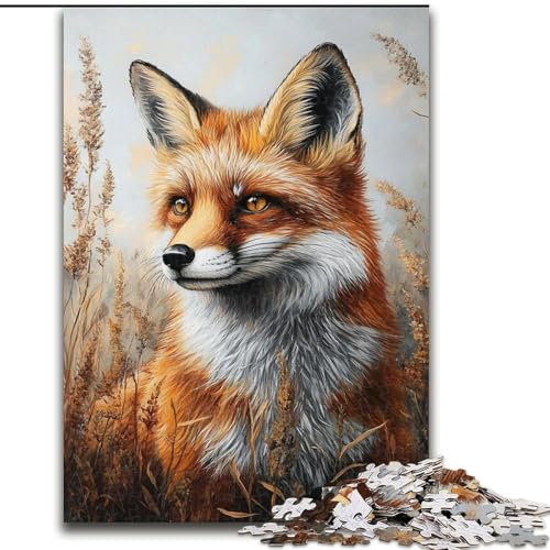 Puzzle 1000 Teile für Teenager, Fuchskunst, für 14+, anspruchsvolles Spiel als Geschenk für die ganze Familie und Freunde (Größe 26x38cm) von LiJianXXR