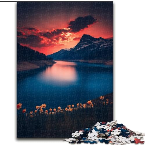 Puzzle 1000 Teile für Teenager, Geschenke, schöne Berge und Seen, lehrreich ganze Familie (Größe 26x38cm) von LiJianXXR