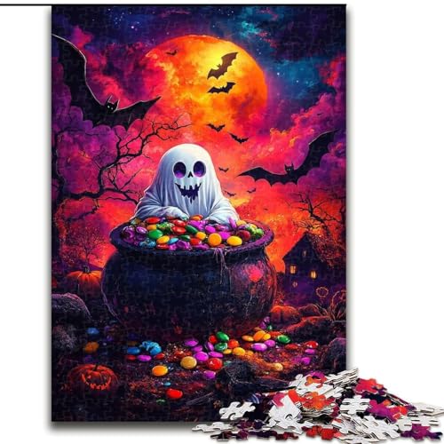 Puzzle 1000 Teile für Teenager, Halloween Soul, für 14+, anspruchsvolles Spiel als Geschenk für die ganze Familie und Freunde (Größe 26x38cm) von LiJianXXR