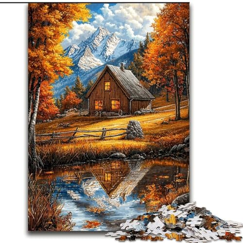 Puzzle 1000 Teile für Teenager, Herbstbauernhof, für 14+, anspruchsvolles Spiel als Geschenk für die ganze Familie und Freunde (Größe 50x75cm) von LiJianXXR