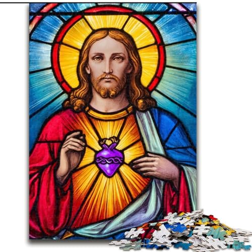 Puzzle 1000 Teile für Teenager, Jesus Art, für 14+, anspruchsvolles Spiel als Geschenk für die ganze Familie und Freunde (Größe 26x38cm) von LiJianXXR