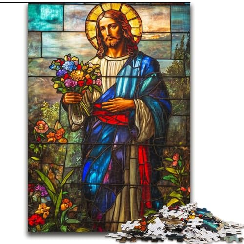 Puzzle 1000 Teile für Teenager, Jesus Art, für 14+, anspruchsvolles Spiel als Geschenk für die ganze Familie und Freunde (Größe 50x75cm) von LiJianXXR