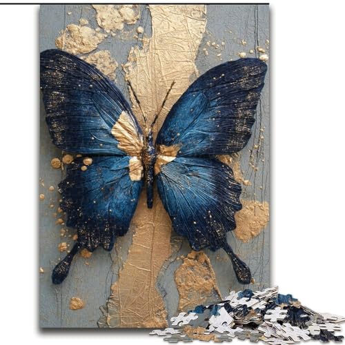 Puzzle 1000 Teile für Teenager, Schmetterlings-Ölgemälde, für 14+, anspruchsvolles Spiel als Geschenk für die ganze Familie und Freunde (Größe 26x38cm) von LiJianXXR