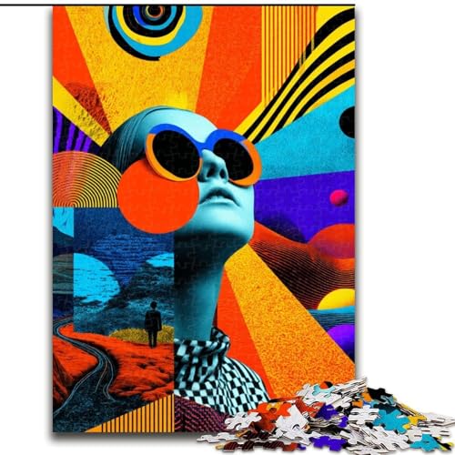 Puzzle 1000 Teile für Teenager, abstrakte Frau, für 14+, anspruchsvolles Spiel als Geschenk für die ganze Familie und Freunde (Größe 50x75cm) von LiJianXXR