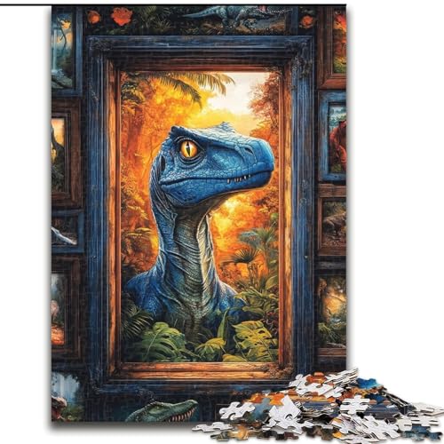 Puzzle 1000 Teile für Teenager Dinosaurier-Collage, für und ab 14 Jahren Pädagogisches Lernspielzeug Familienspiele Geburtstagsgeschenk (Größe 26x38cm) von LiJianXXR