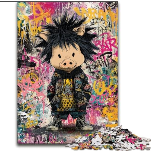 Puzzle 1000 Teile für Teenager Graffiti-Kunst, für und ab 14 Jahren Pädagogisches Lernspielzeug Familienspiele Geburtstagsgeschenk (Größe 26x38cm) von LiJianXXR