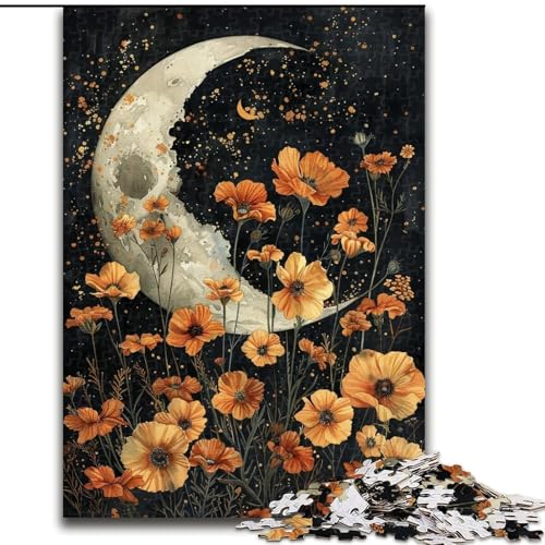 Puzzle 1000 Teile für Teenager Mondkunst, für 14+, anspruchsvolles Spiel als Geschenk für die ganze Familie und Freunde (Größe 26x38cm) von LiJianXXR