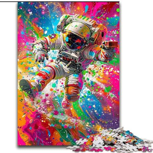 Puzzle 1000 Teile für Teenager Psychedelic Astronaut, für 14+, anspruchsvolles Spiel als Geschenk für die ganze Familie und Freunde (Größe 26x38cm) von LiJianXXR
